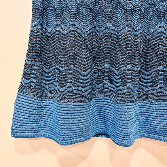 MISSONI Blue Sparkly Crochet Zigzag Dress - Picture 5 of 6